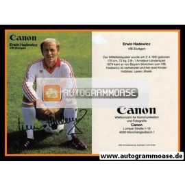 Autogramm Fussball | VfB Stuttgart | 1981 | Erwin HADEWICZ