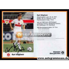 Autogramm Fussball | VfB Stuttgart | 1990 | Karl ALLGÖWER (1)