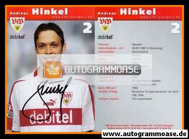 Autogramm Fussball | VfB Stuttgart | 2002 | Andreas HINKEL