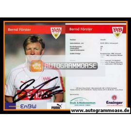 Autogramm Fussball | VfB Stuttgart | 2005 | Bernd FÖRSTER