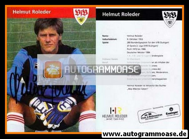 Autogramm Fussball | VfB Stuttgart | 1980er Retro | Helmut ROLEDER (Portrait Color)