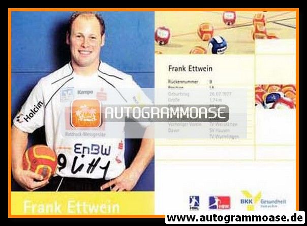 Autogramm Handball | HBW Balingen-Weilstetten | 2007 | Frank ETTWEIN