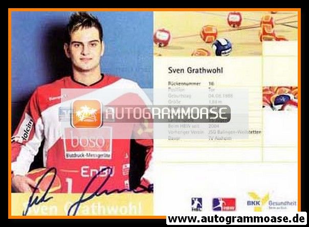 Autogramm Handball | HBW Balingen-Weilstetten | 2007 | Sven GRATHWOHL