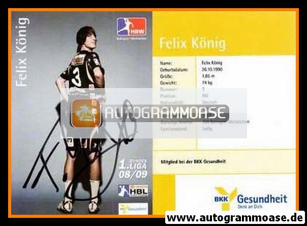 Autogramm Handball | HBW Balingen-Weilstetten | 2008 | Felix KÖNIG