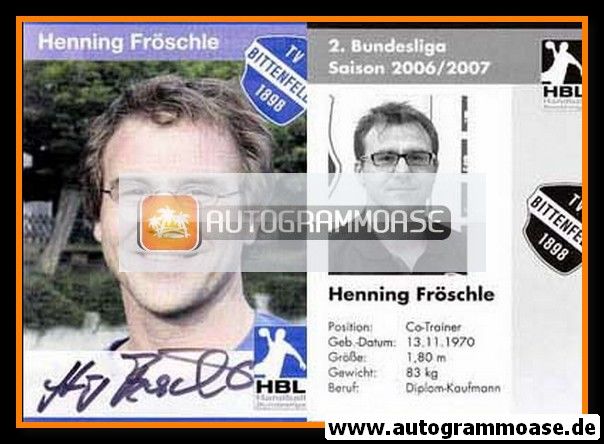 Autogramm Handball | TV Bittenfeld 1898 | 2006 | Henning FRÖSCHLE