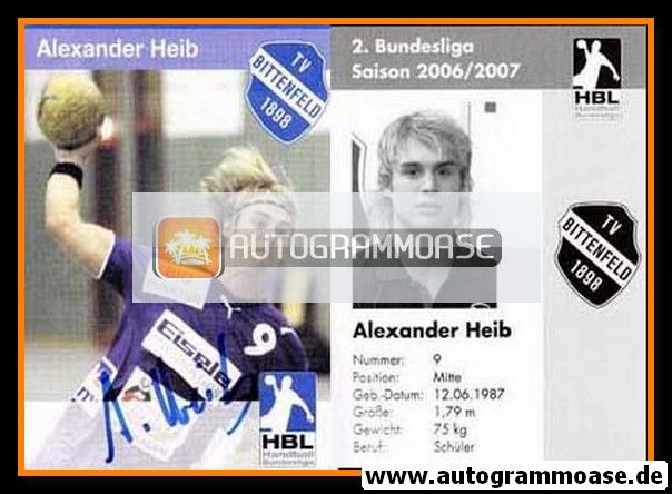 Autogramm Handball | TV Bittenfeld 1898 | 2006 | Alexander HEIB