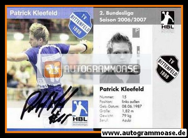 Autogramm Handball | TV Bittenfeld 1898 | 2006 | Patrick KLEEFELD