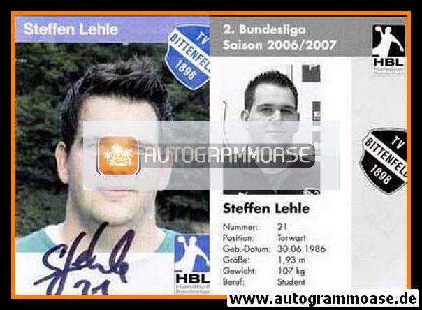 Autogramm Handball | TV Bittenfeld 1898 | 2006 | Steffen LEHLE
