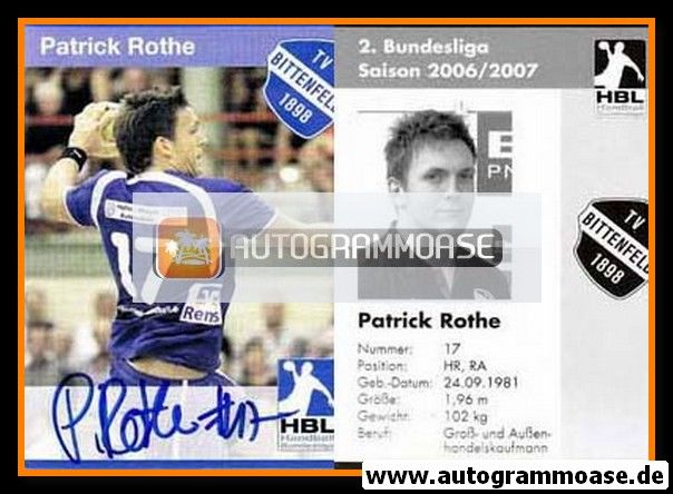 Autogramm Handball | TV Bittenfeld 1898 | 2006 | Patrick ROTHE