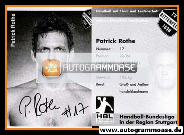 Autogramm Handball | TV Bittenfeld 1898 | 2007 | Patrick ROTHE