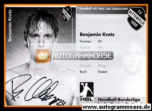 Autogramm Handball | TV Bittenfeld 1898 | 2007 | Benjamin KROTZ
