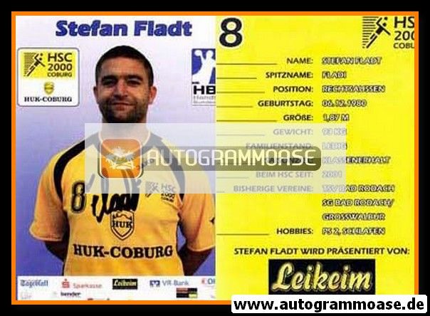 Autogramm Handball | HSC 2000 Coburg | 2007 | Stefan FLADT