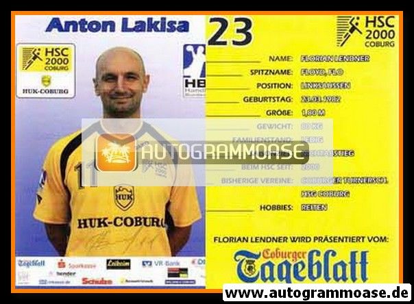 Autogramm Handball | HSC 2000 Coburg | 2007 | Anton LAKISA