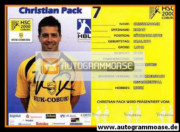 Autogramm Handball | HSC 2000 Coburg | 2007 | Christian PACK