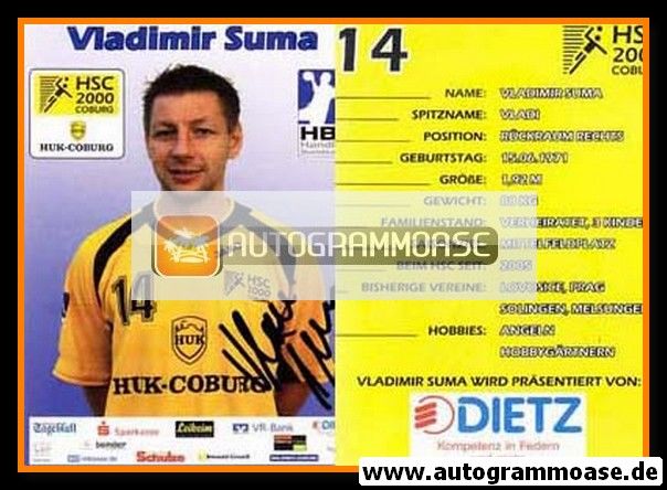 Autogramm Handball | HSC 2000 Coburg | 2007 | Vladimir SUMA