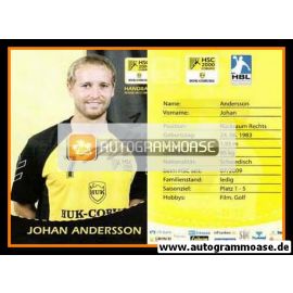 Autogramm Handball | HSC 2000 Coburg | 2009 | Johan ANDERSSON