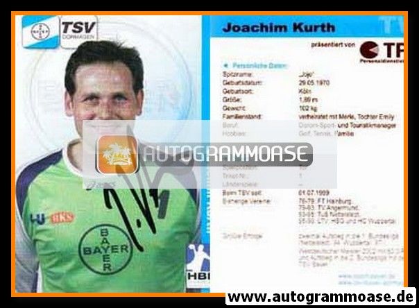 Autogramm Handball | TSV Bayer Dormagen | 2006 | Joachim KURTH