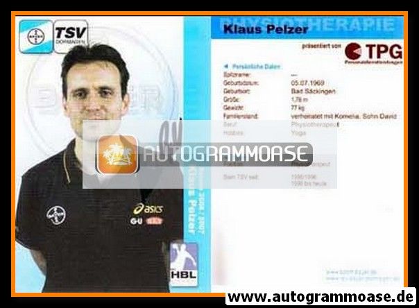 Autogramm Handball | TSV Bayer Dormagen | 2006 | Klaus PELZER