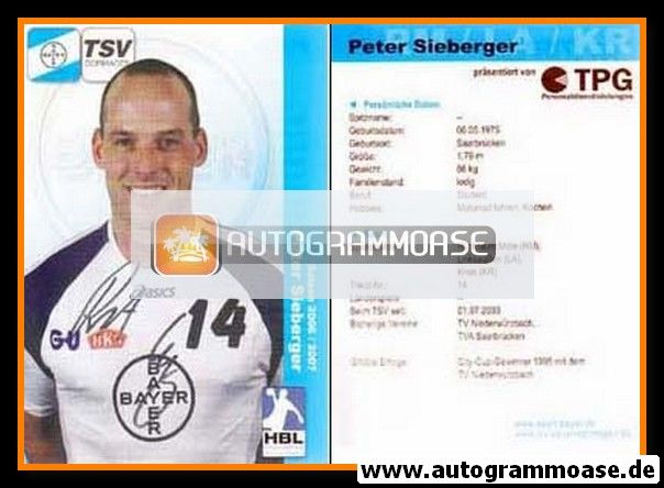 Autogramm Handball | TSV Bayer Dormagen | 2006 | Peter SIEBERGER