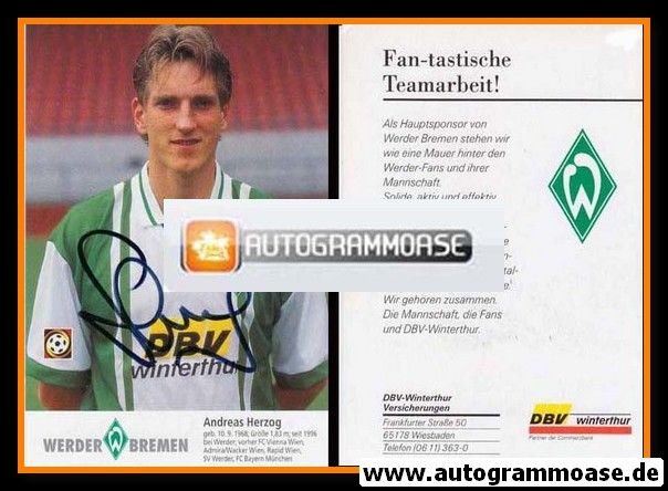Autogramm Fussball | SV Werder Bremen | 1996 | Thomas PENSHORN