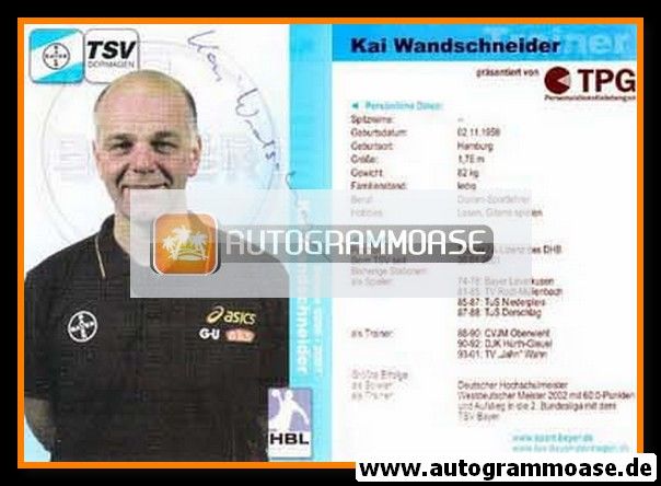 Autogramm Handball | TSV Bayer Dormagen | 2006 | Kai WANDSCHNEIDER