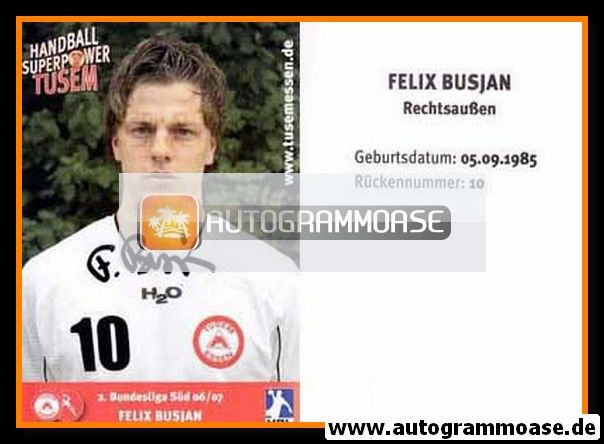 Autogramm Handball | TUSEM Essen | 2006 | Felix BUSJAN