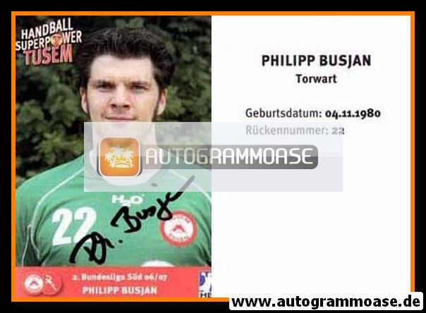 Autogramm Handball | TUSEM Essen | 2006 | Philipp BUSJAN