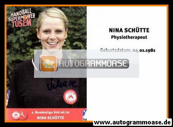 Autogramm Handball | TUSEM Essen | 2006 | Nina SCHÜTTE