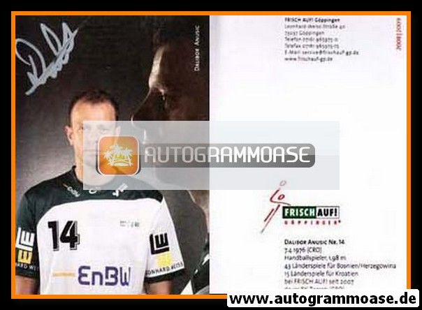 Autogramm Handball | Frisch Auf! Göppingen | 2008 | Dalibor ANUSIC