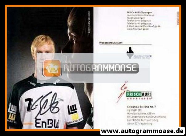 Autogramm Handball | Frisch Auf! Göppingen | 2008 | Christian SCHÖNE