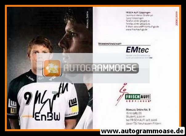 Autogramm Handball | Frisch Auf! Göppingen | 2008 | Manuel SPÄTH