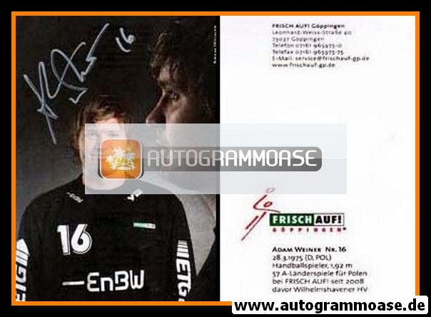 Autogramm Handball | Frisch Auf! Göppingen | 2008 | Adam WEINER