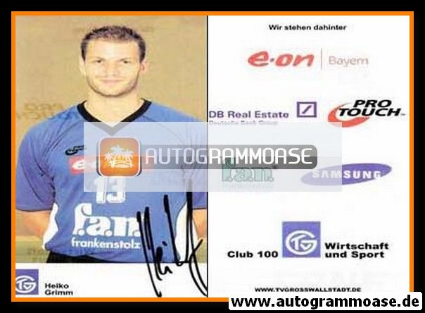 Autogramm Handball | TV Grosswallstadt | 2003 | Heiko GRIMM