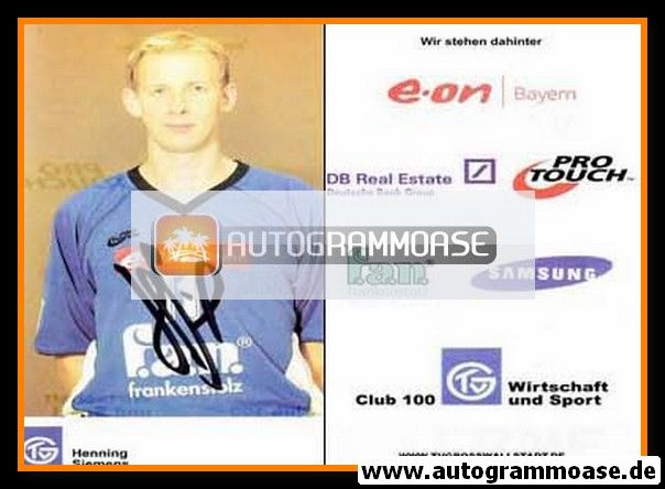 Autogramm Handball | TV Grosswallstadt | 2003 | Henning SIEMENS
