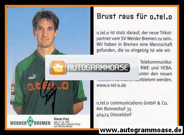 Autogramm Fussball | SV Werder Bremen | 1997 blau | Dieter FREY