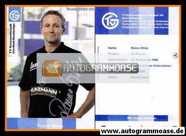 Autogramm Handball | TV Grosswallstadt | 2005 | Raimo WILDE