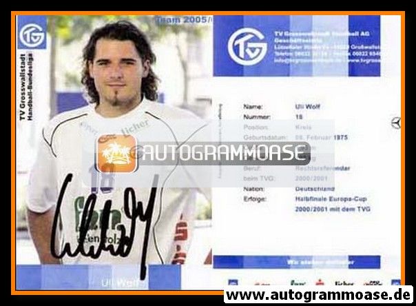 Autogramm Handball | TV Grosswallstadt | 2005 | Uli WOLF