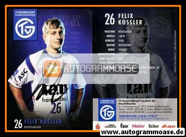 Autogramm Handball | TV Grosswallstadt | 2010 | Felix KOSSLER