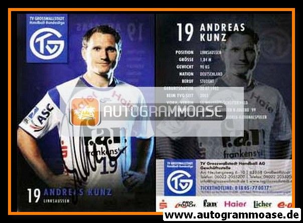 Autogramm Handball | TV Grosswallstadt | 2010 | Andreas KUNZ