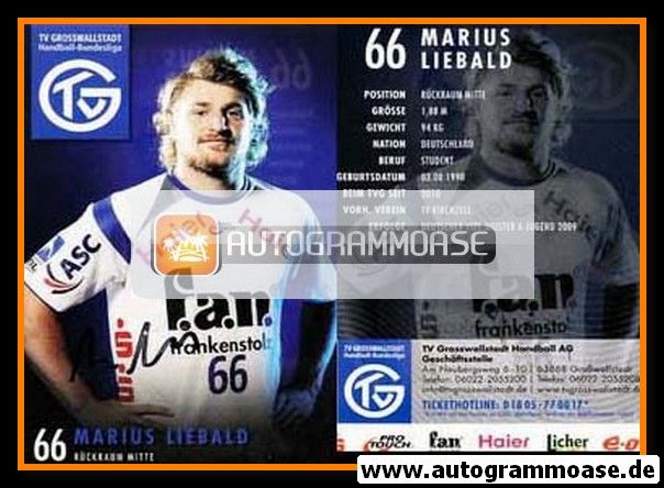 Autogramm Handball | TV Grosswallstadt | 2010 | Marius LIEBALD