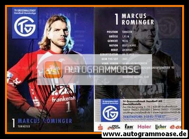 Autogramm Handball | TV Grosswallstadt | 2010 | Marcus ROMINGER