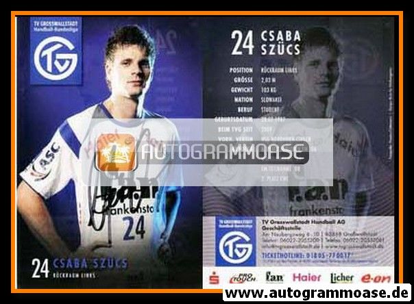 Autogramm Handball | TV Grosswallstadt | 2010 | Csaba SZÜCS