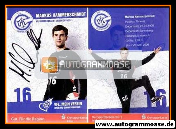 Autogramm Handball | VfL Gummersbach | 2010 | Markus HAMMERSCHMIDT