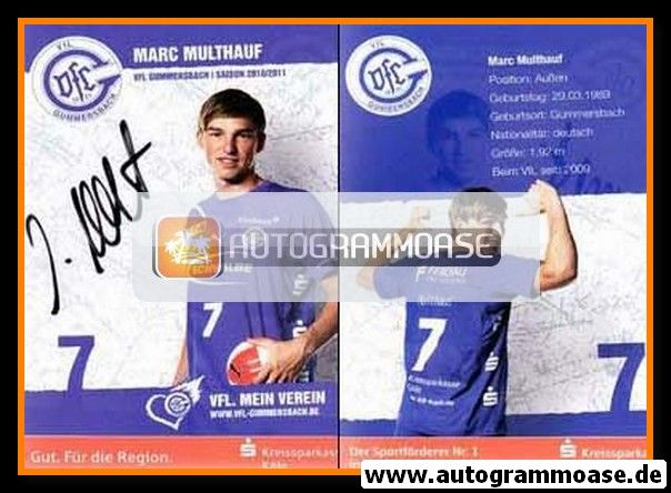 Autogramm Handball | VfL Gummersbach | 2010 | Marc MULTHAUF