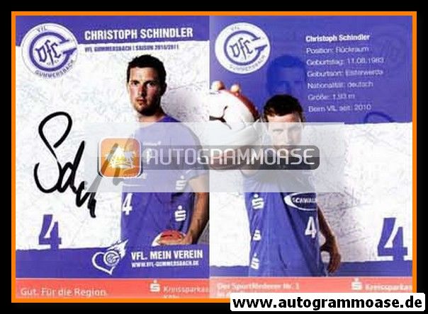 Autogramm Handball | VfL Gummersbach | 2010 | Christoph SCHINDLER