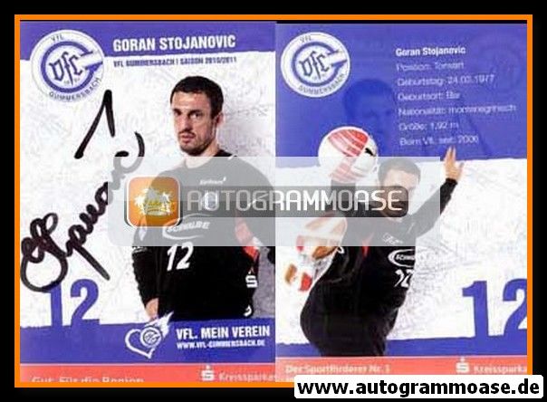 Autogramm Handball | VfL Gummersbach | 2010 | Goran STOJANOVIC