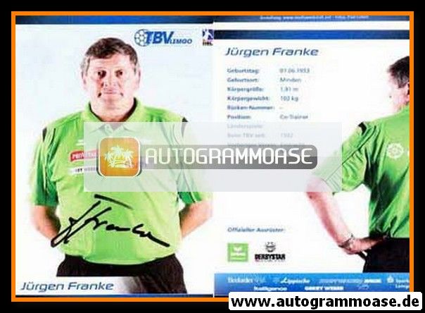 Autogramm Handball | TBV Lemgo | 2008 | Jürgen FRANKE