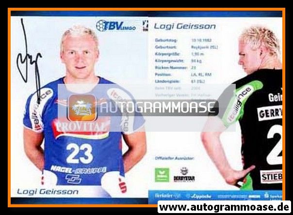 Autogramm Handball | TBV Lemgo | 2008 | Logi GEIRSSON