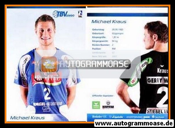 Autogramm Handball | TBV Lemgo | 2008 | Michael KRAUS