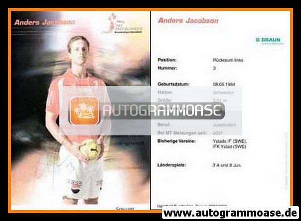 Autogramm Handball | MT Melsungen | 2007 | Anders JACOBSON